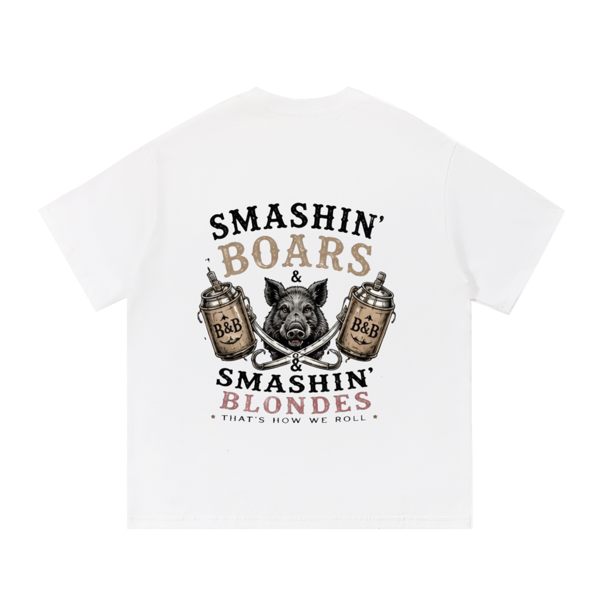 Smashin Boars & Blondes Mens Cotton T-Shirt