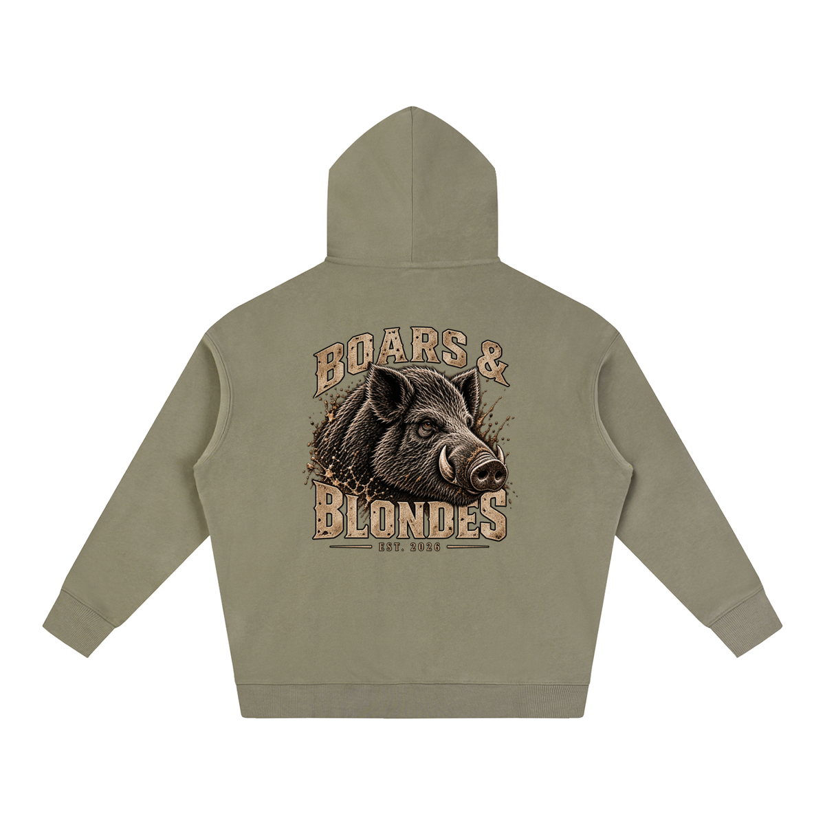 Boarin blokes Oversize Fleeced Hoodie