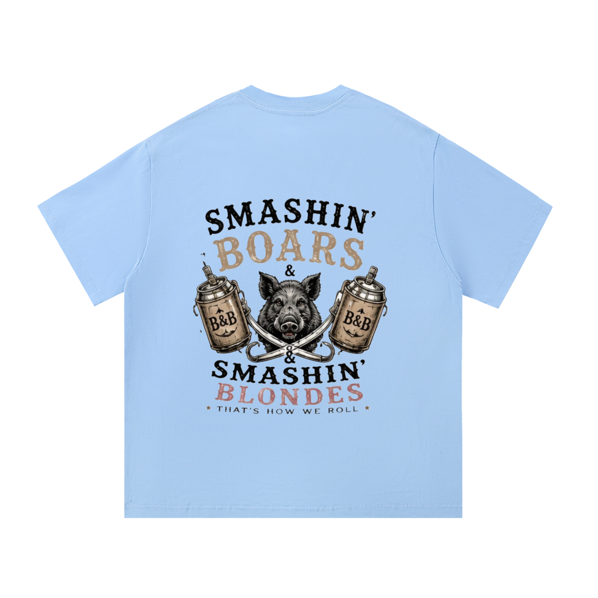 Smashin Boars & Blondes Mens Cotton T-Shirt