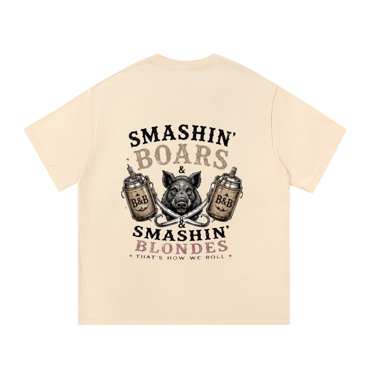 Smashin Boars & Blondes Mens Cotton T-Shirt