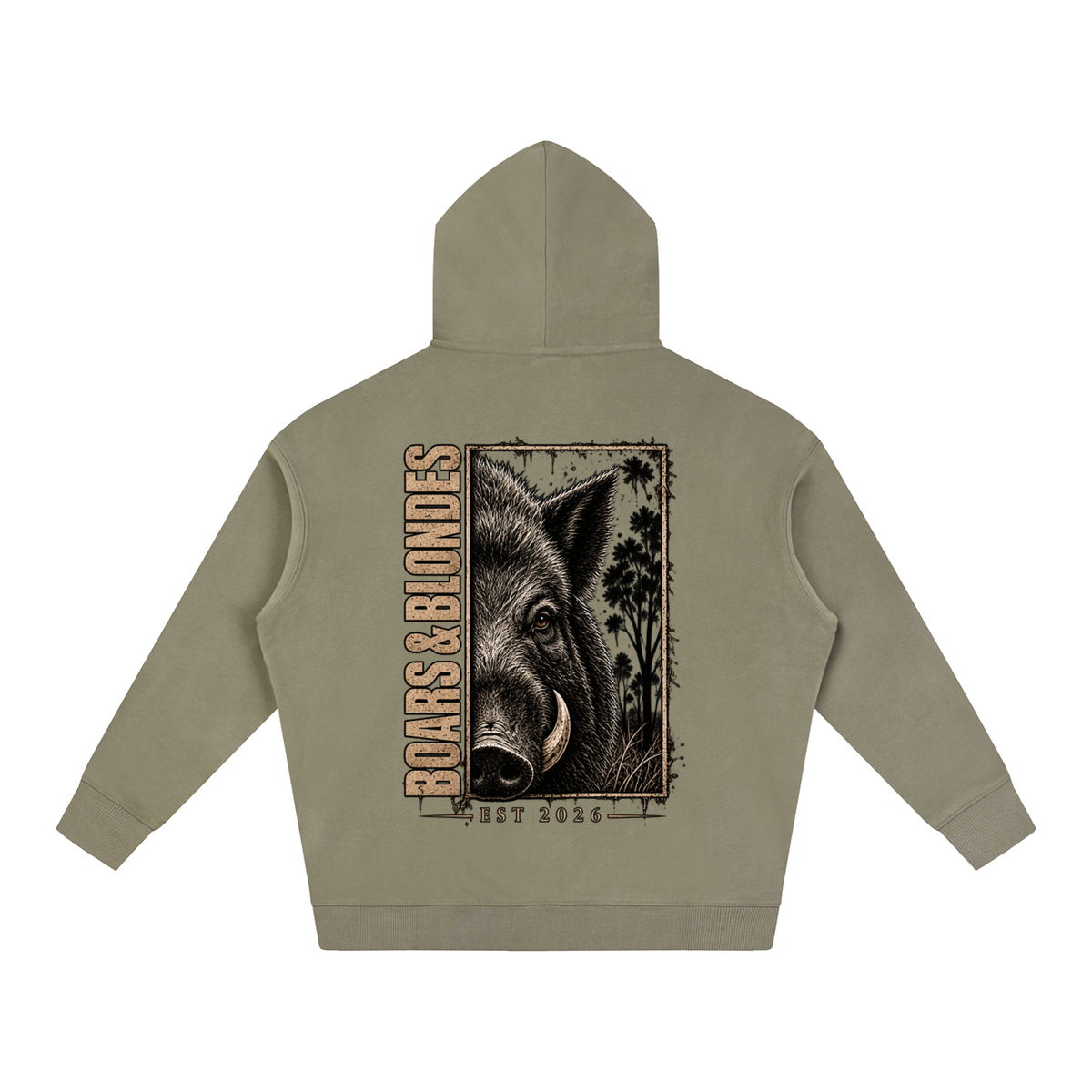 Boar Country Oversize Fleeced Hoodie