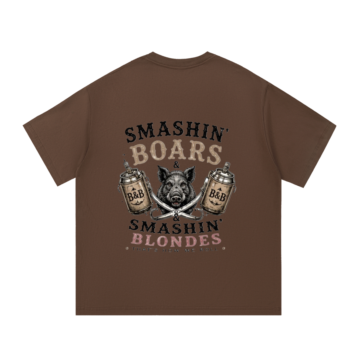 Smashin Boars & Blondes Mens Cotton T-Shirt